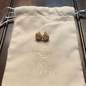 Kendra Scott Light Pink and Gold Stud Earrings